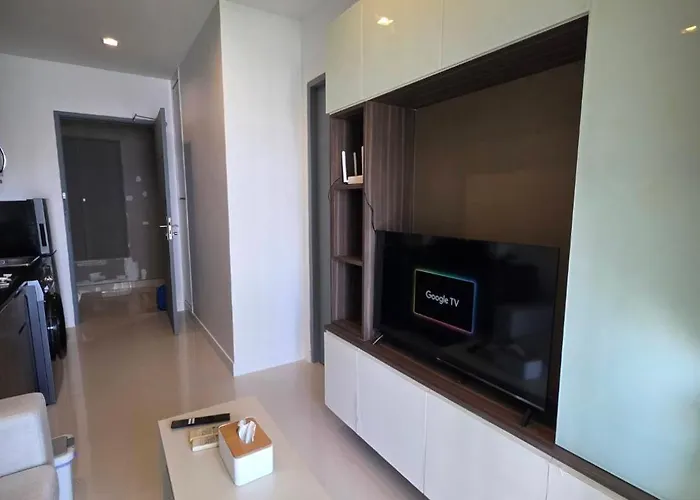 Appartement ให้เช่าคอนโดติดบีทีเอสอ่อน นุช 0 เมตร เตียงคิงไซส์ *